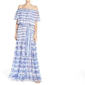 NWOT Eliza J Floral Off shoulder Maxi dress